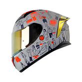 Casco Shaft 582Sp Evo People Walk Gris Rojo Visor Iridium Rojo